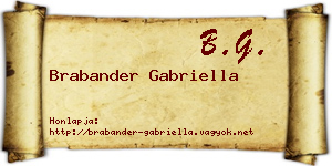 Brabander Gabriella névjegykártya